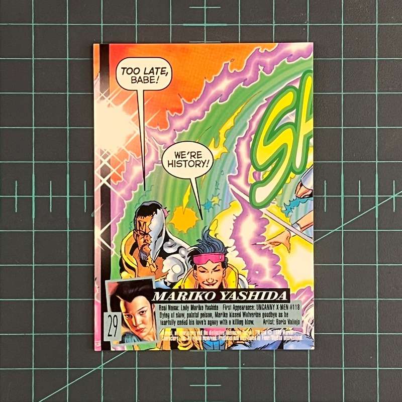 29 Mariko Yashida | 1996 | X-men Ultra Fleer Wolverine | Trading Card