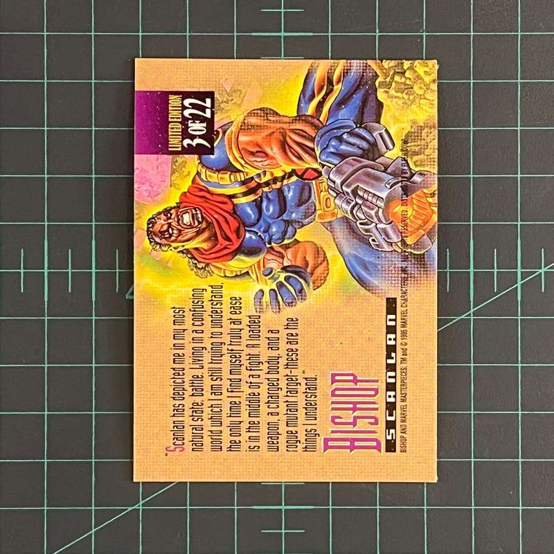 3 Bishop | Scanlan | Canvas | 1995 | Marvel Masterpieces | Trading Card