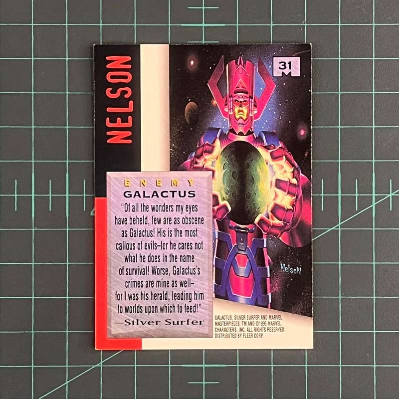 31 Galactus | Nelson | 1995 | Marvel Masterpieces | Trading Card