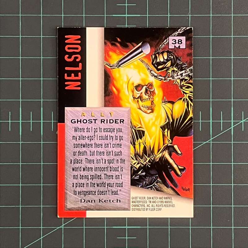 38 Ghost Rider | Nelson | 1995 | Marvel Masterpieces | Trading Card