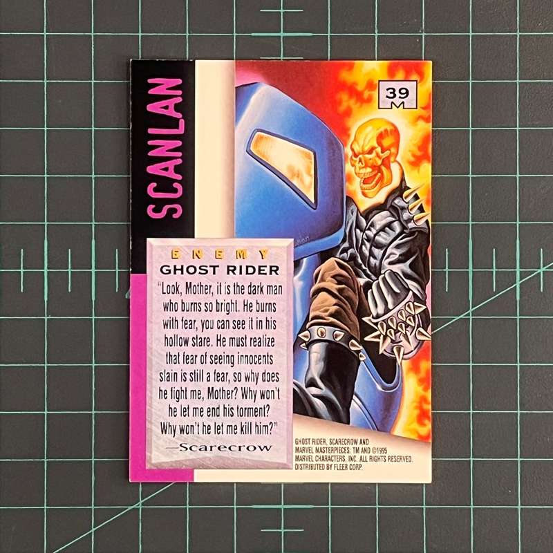 39 Ghost Rider | Scanlan | 1995 | Marvel Masterpieces | Trading Card
