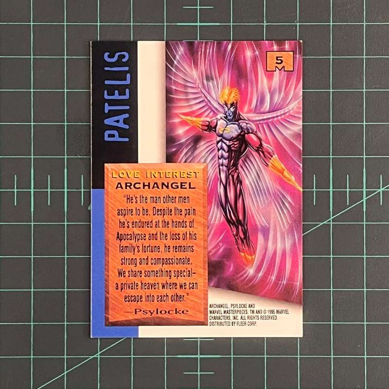 5 Archangel | Patelis | E-Motion Signature Series | 1995 | Marvel Masterpieces | Trading Card