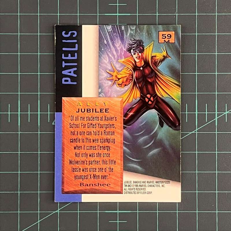 59 Jubilee | Patelis | 1995 | Marvel Masterpieces | Trading Card