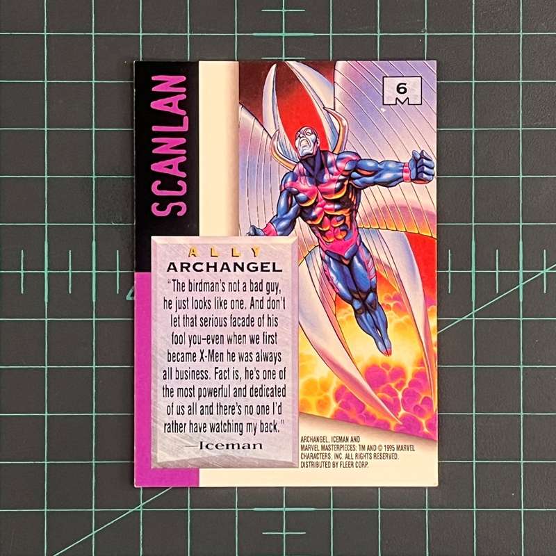 6 Archangel | Scanlan | 1995 | Marvel Masterpieces | Trading Card