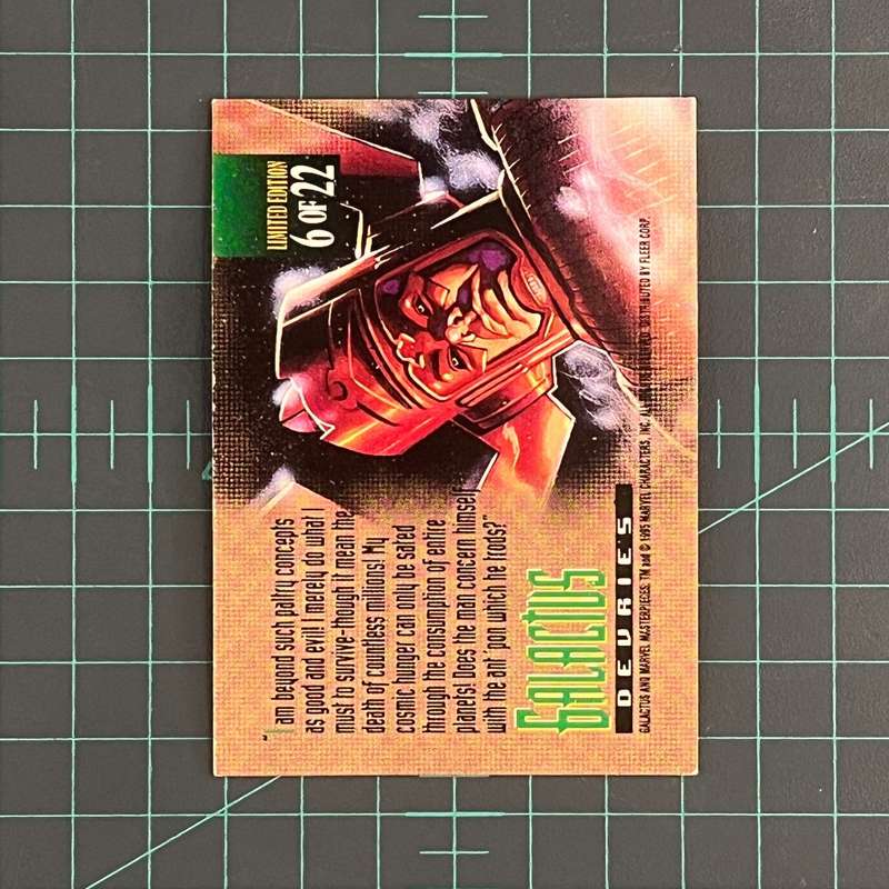 6 Galactus | DeVries | Canvas | 1995 | Marvel Masterpieces | Trading Card