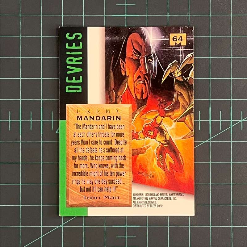 64 Mandarin | Devries | 1995 | Marvel Masterpieces | Trading Card