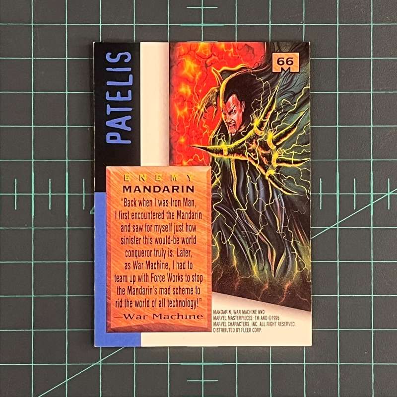 66 Mandarin | Patelis | 1995 | Marvel Masterpieces | Trading Card
