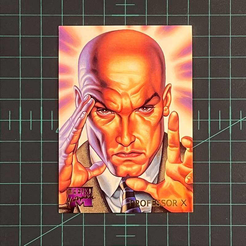 75 Professor X | Scanlan | 1995 | Marvel Masterpieces | Trading Card