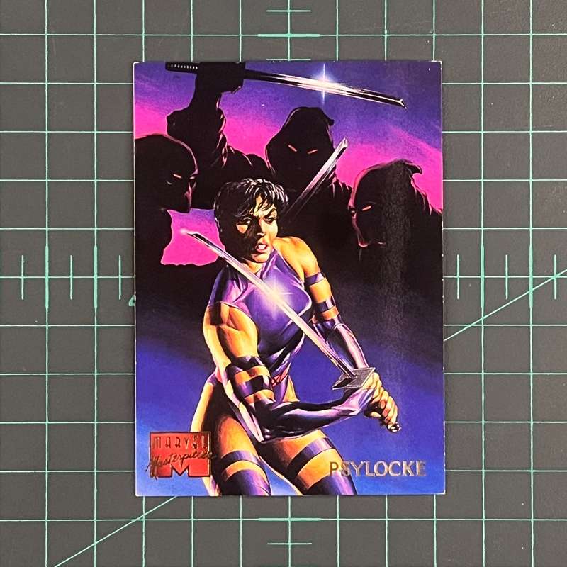 76 Psylocke | Nelson | 1995 | Marvel Masterpieces | Trading Card