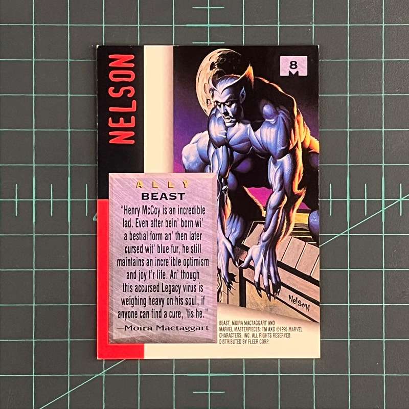 8 Beast | Nelson | 1995 | Marvel Masterpieces | Trading Card
