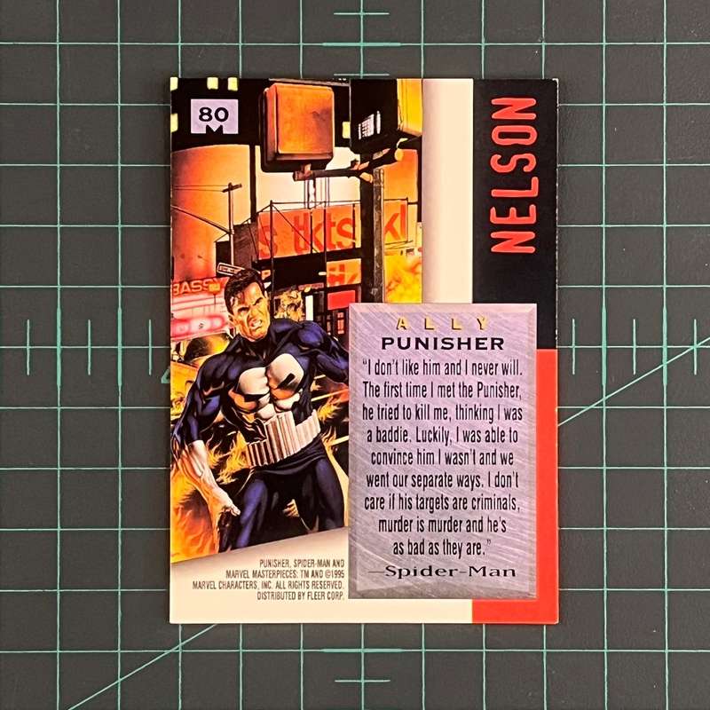 80 Punisher | Nelson | 1995 | Marvel Masterpieces | Trading Card