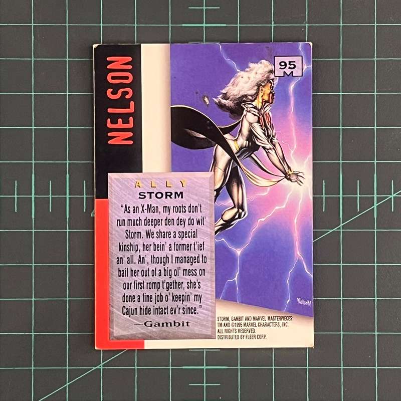 95 Storm | Nelson | E-Motion Signature Series | 1995 | Marvel Masterpieces | Trading Card