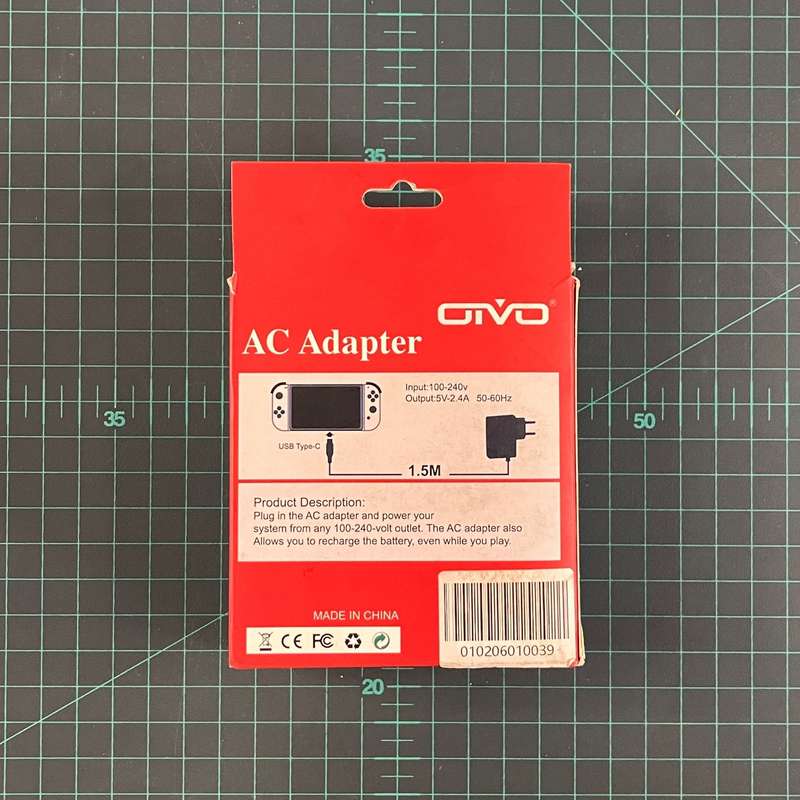 AC Adapter | Charger | USB-C | Generic 3rd Party | Nintendo Switch | New Accessories