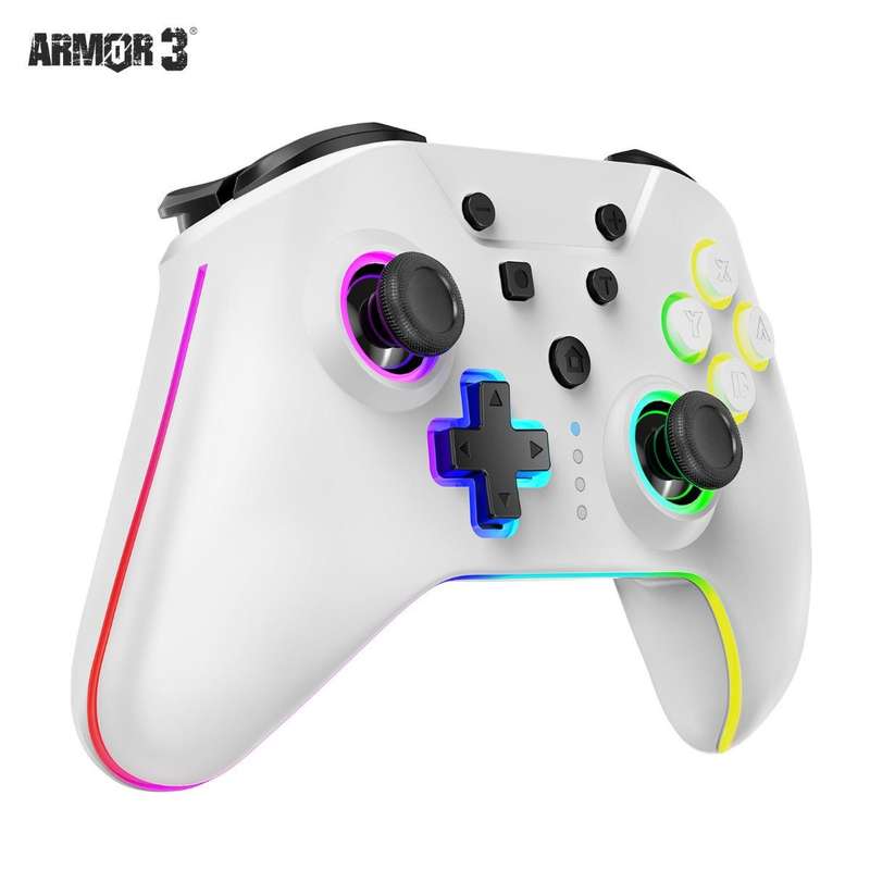 Armor3 NuRival Wireless Hall Effect Stick Game Controller For Switch - White