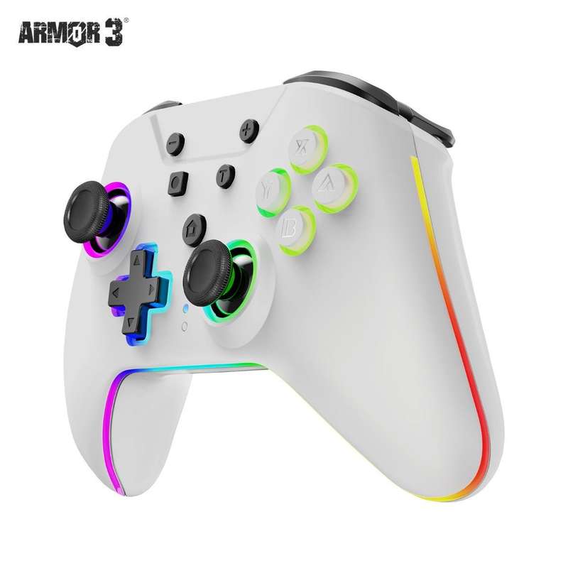 Armor3 NuRival Wireless Hall Effect Stick Game Controller For Switch - White