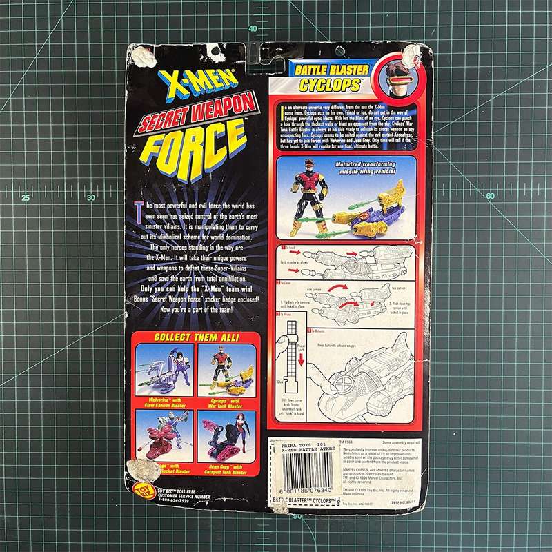 Cyclops | X-Men: Secret Weapon Force Battle Blaster | 1998 | Toy Biz | Figurine | Collectible | T...