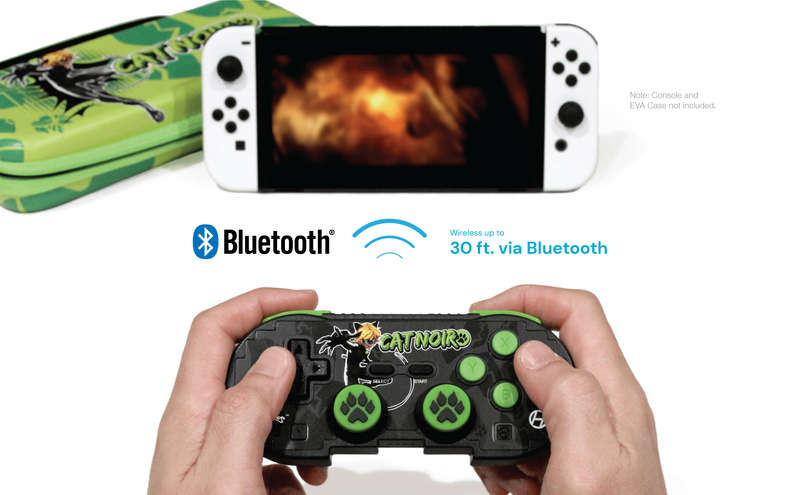 Hyperkin Official Miraculous Pixel Art Bluetooth Switch Controller - Cat Noir