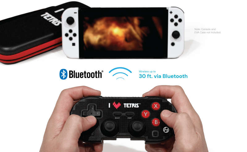 Hyperkin Official Tetris Pixel Art Bluetooth Switch Controller - Heart Drop