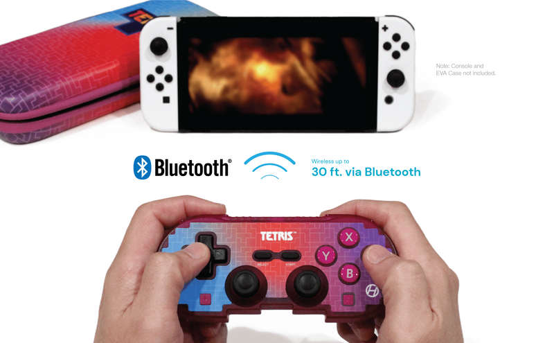 Hyperkin Official Tetris Pixel Art Bluetooth Switch Controller - Hyper Gradient