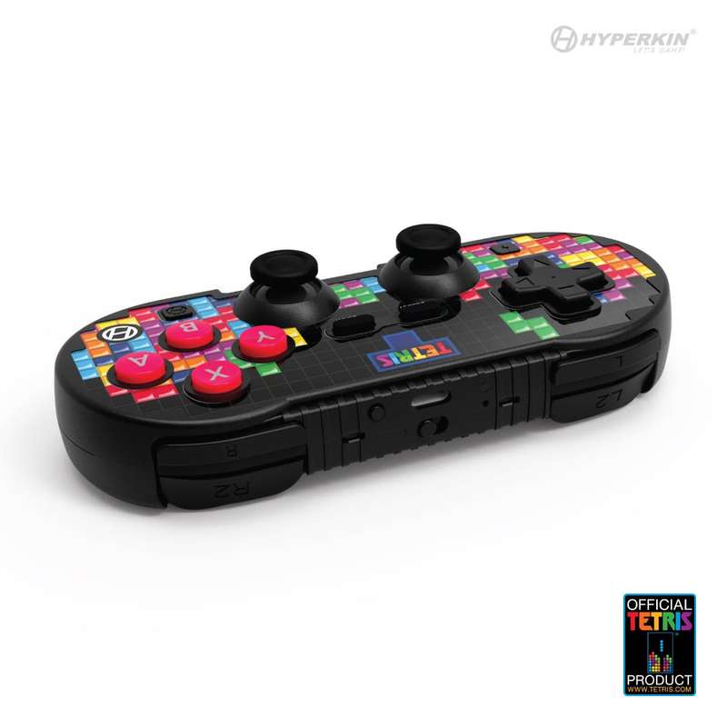 Hyperkin Official Tetris Pixel Art Bluetooth Switch Controller - Tetrimino Stack