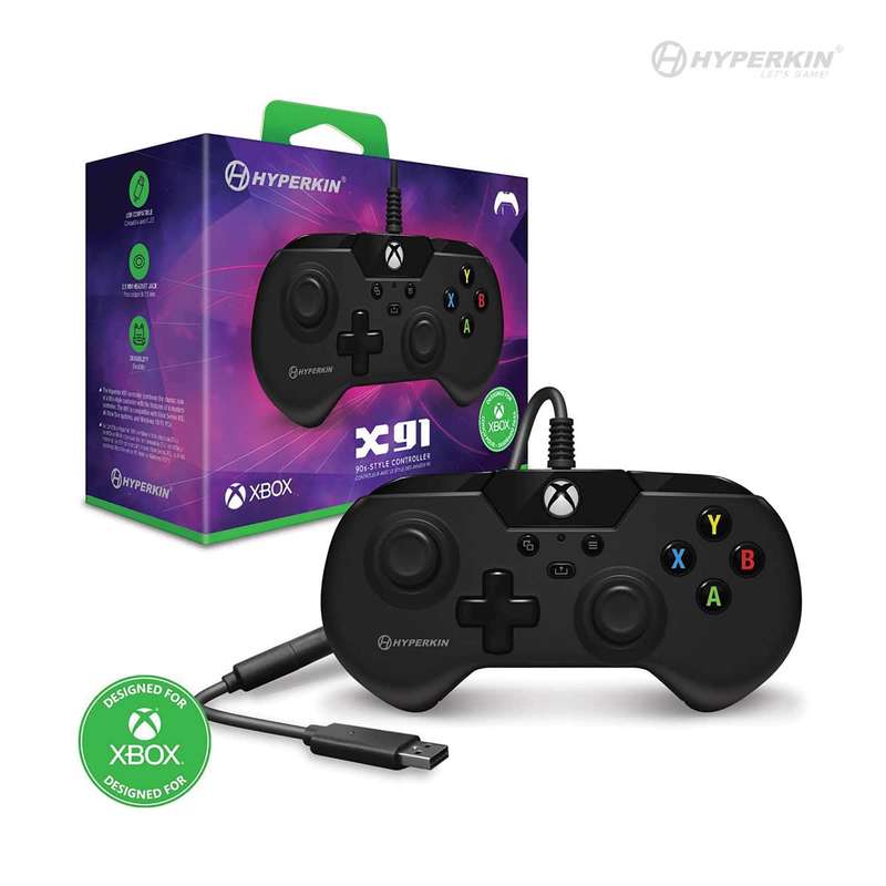 Hyperkin X91 Retro Wired Xbox Controller - Black