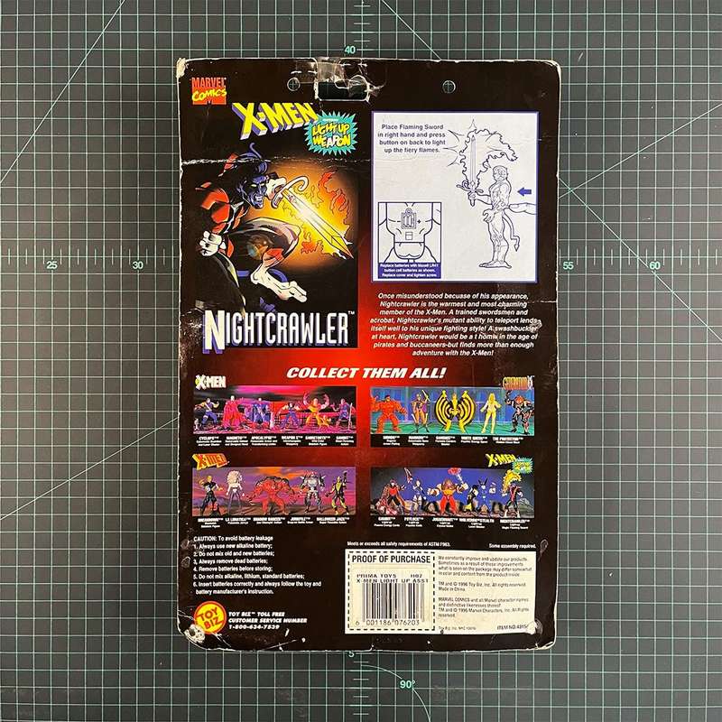 Nightcrawler | X-Men: Classics Light Up Weapon | 1996 | Toy Biz | Figurine | Collectible | Toy | ...
