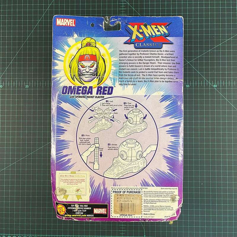 Omega Red | X-Men: Classics Battle Blasters | Including VHS | 2000 | Toy Biz | Figurine | Collect...