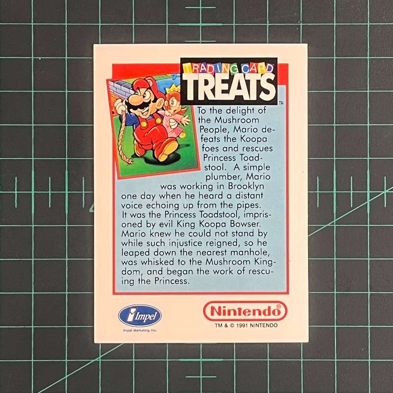 Super Mario Bros V3 | Impel Trading Card Treats | 1991 | Nintendo | Trading Card