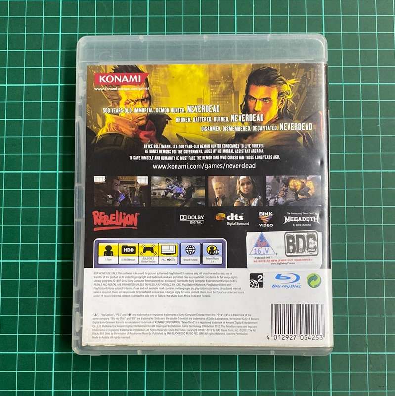 Never Dead | Playstation 3 | PS3 | Used Game | No Manual