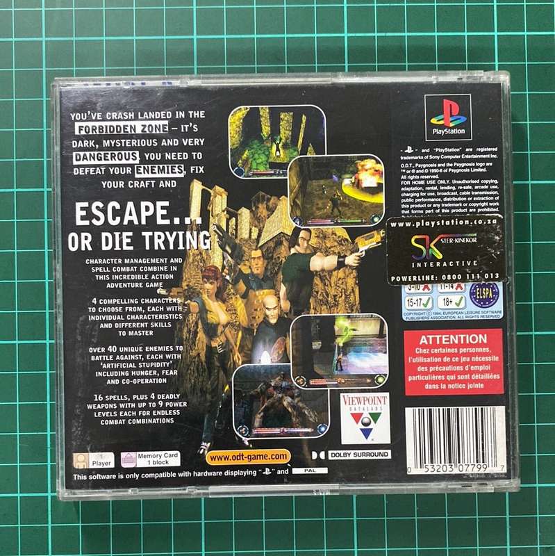 O.D.T | PS1 | Playstation 1 | Used Game