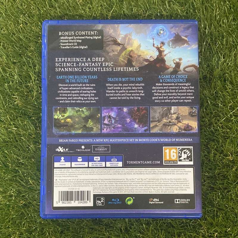 Torment : Tides of Numenera | Playstation 4 | PS4 | Used Game