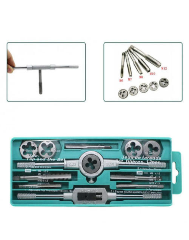 12Pc Tap and Die Set