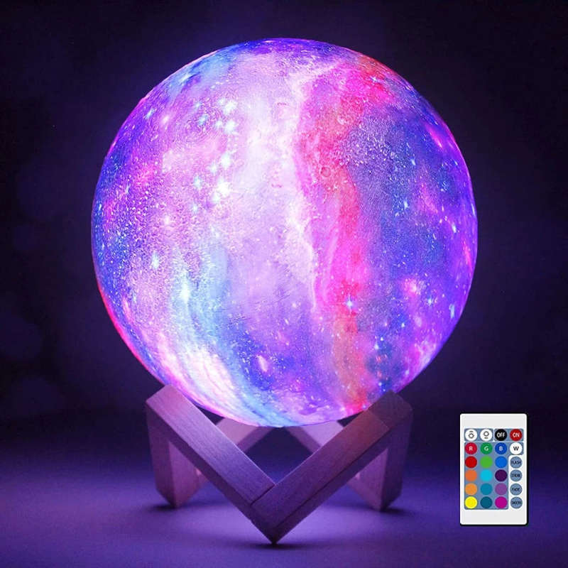 3D Creative Galaxy Moon Lamp Light