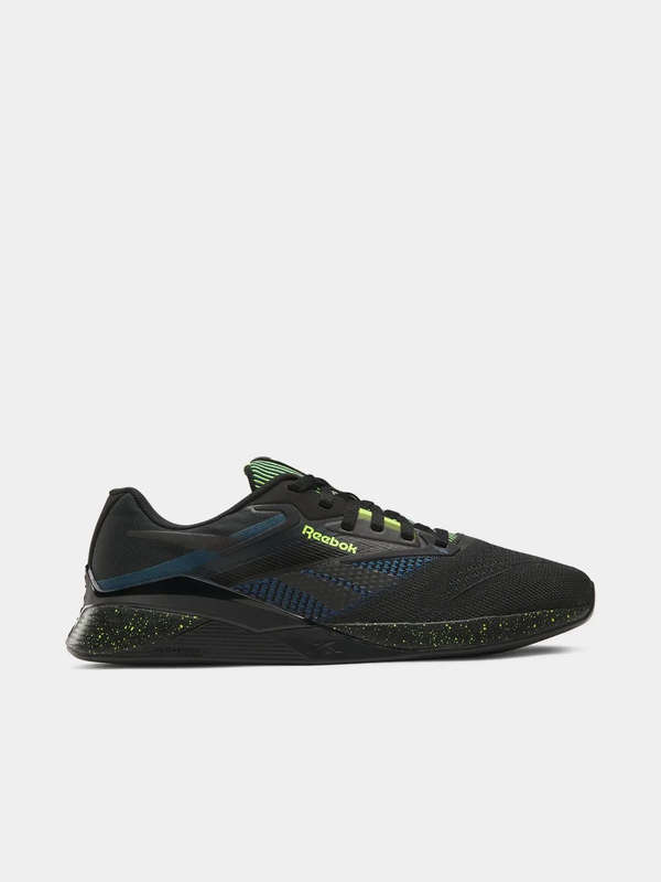 Mens Reebok Nano X4 Black/Blue/Lime Training Shoes - UK 7