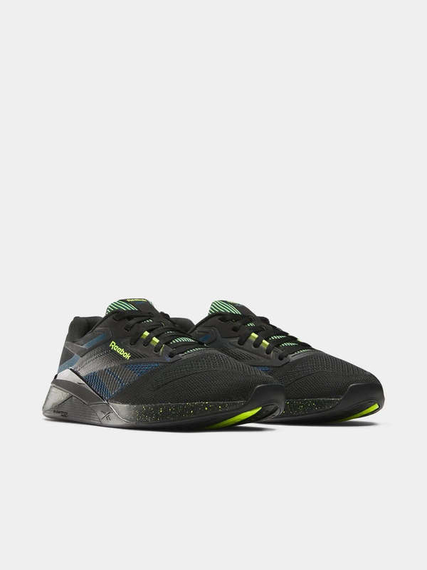 Mens Reebok Nano X4 Black/Blue/Lime Training Shoes - UK 7