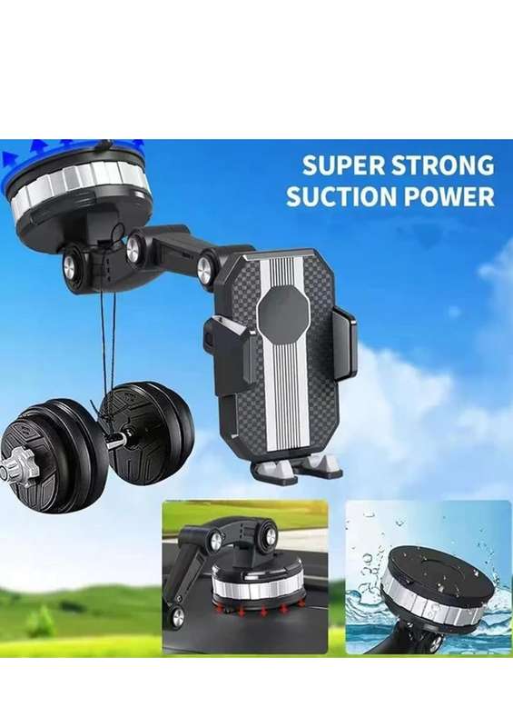 Plastic 360 Degree Car Mobile Holder Black