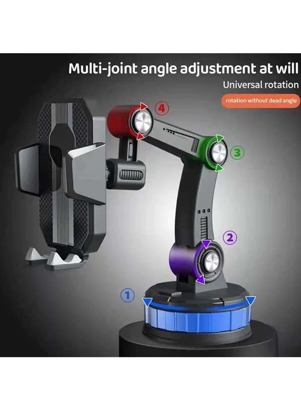 Plastic 360 Degree Car Mobile Holder Black