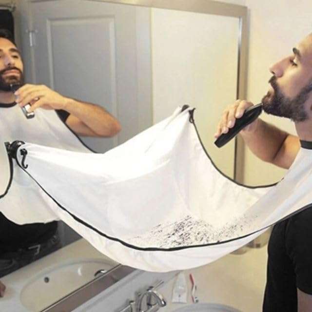 Beard Bib Apron for Men, Valentine's Day Gift Beard Trimming Catcher for Shaving & Hair Clippings...