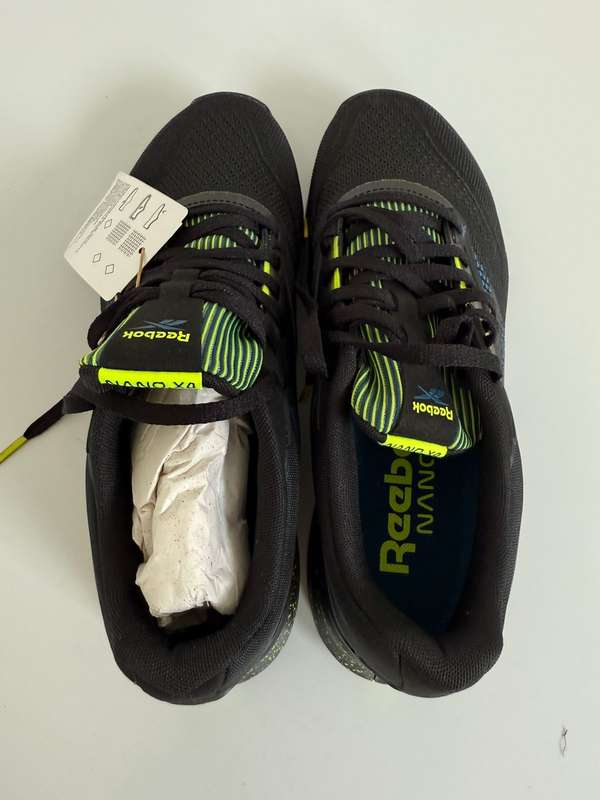 Mens Reebok Nano X4 Black/Blue/Lime Training Shoes - UK 7