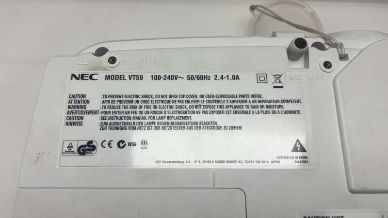NEC MODEL VT59 Projector (Used)