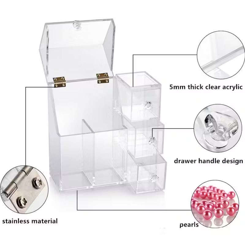Styleberry Makeup Brush Holder with Pink Pearls Accessories not included