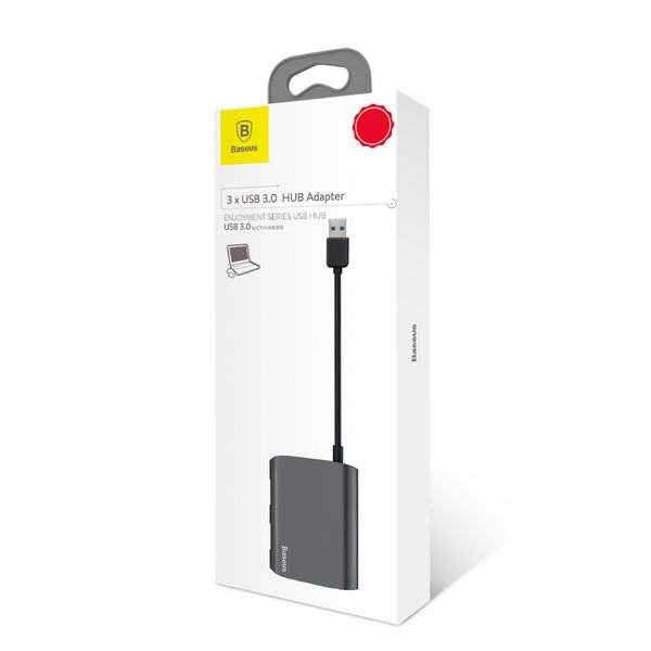 Baseus HUB Enjoyment series USB to 3xUSB 3.0 Adapter Dark Gray