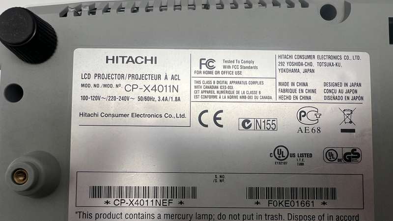 Hitachi Projector CP-X4011N 3LCD With HDMI (Used)