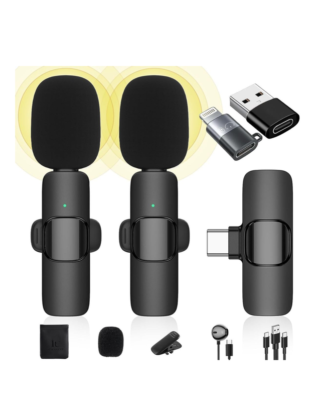 Wireless Dual Lavalier Microphone Type C