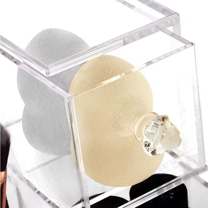 Makeup Brush Holder with Pink Pearls