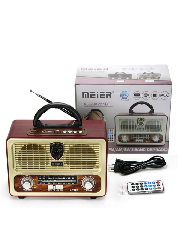 Meier M-111BT Portable Antique Bluetooth Radio