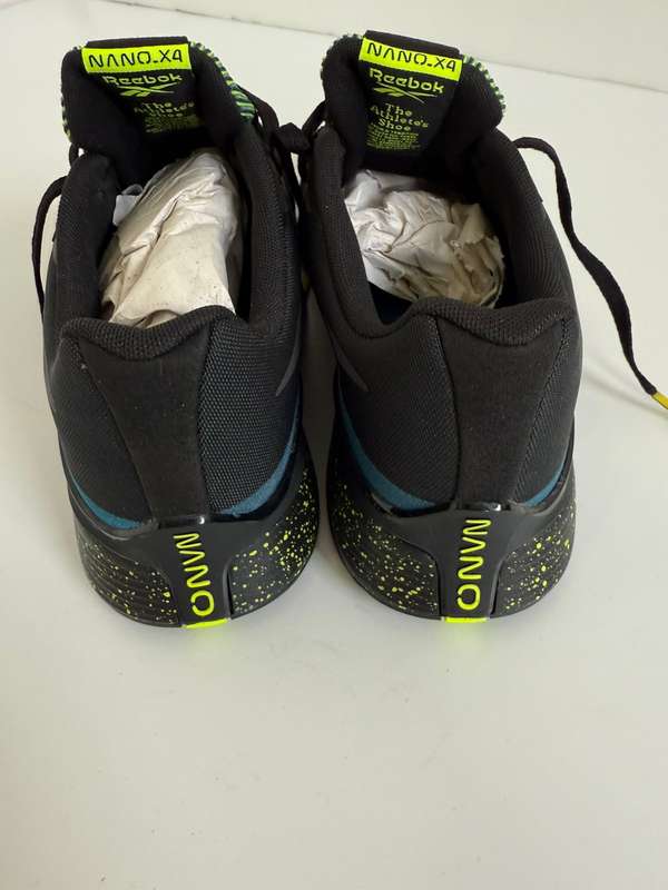 Mens Reebok Nano X4 Black/Blue/Lime Training Shoes - UK 7