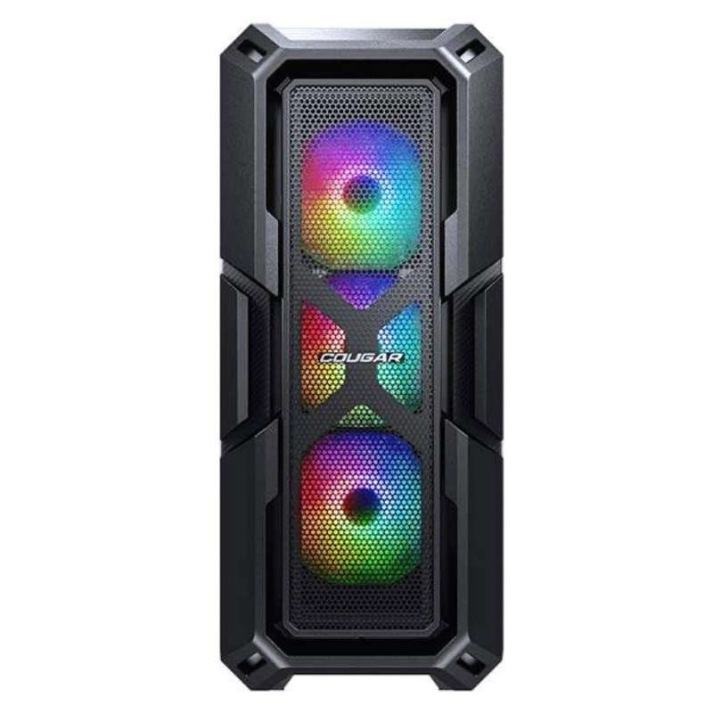 Cougar MX440 Mesh RGB Gaming Desktop Case (Side Panel Replaced Tinted Plexi Glass)