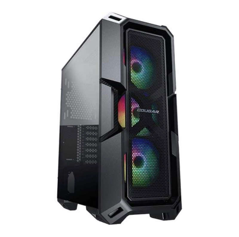 Cougar MX440 Mesh RGB Gaming Desktop Case (Side Panel Replaced Tinted Plexi Glass)