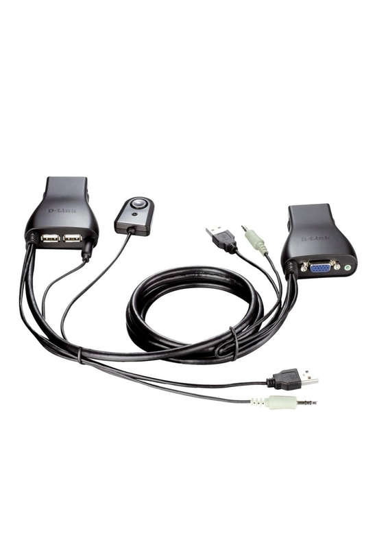D-Link 2-port USB KVM Switch with Audio Support Cable 1.8m DKVM-222